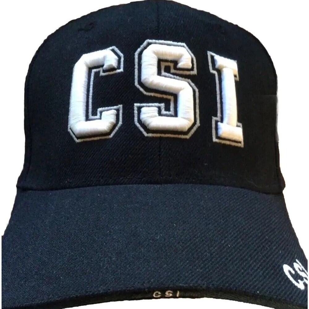 CSI Embroidered Adjustable Hat black ball cap crime scene police baseball